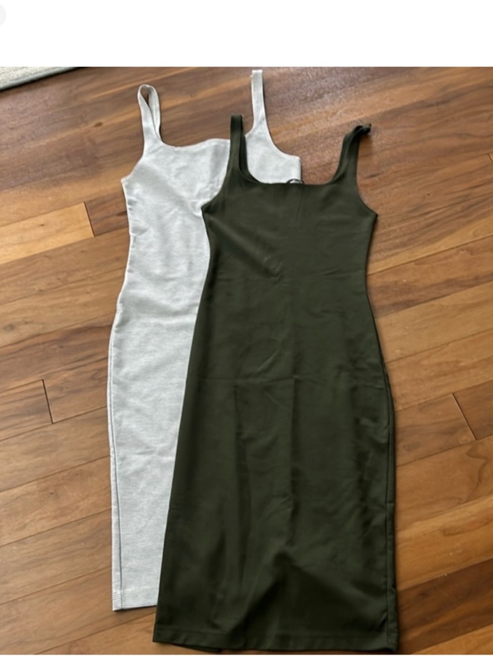 Zara Cotton Midi Dresses Size S Green